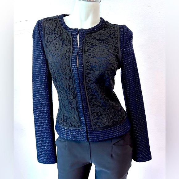 ST. JHON Couture ~Elegant Black Lace Women's Jacket